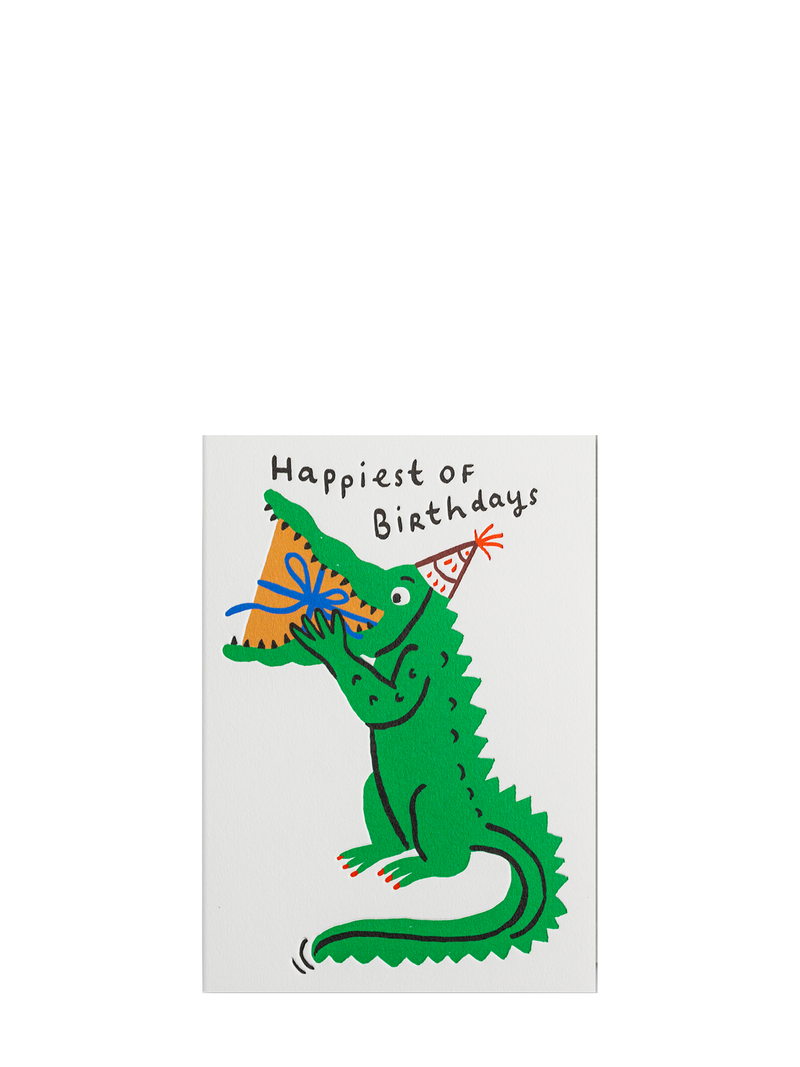 Retro croc illustrated birthday card