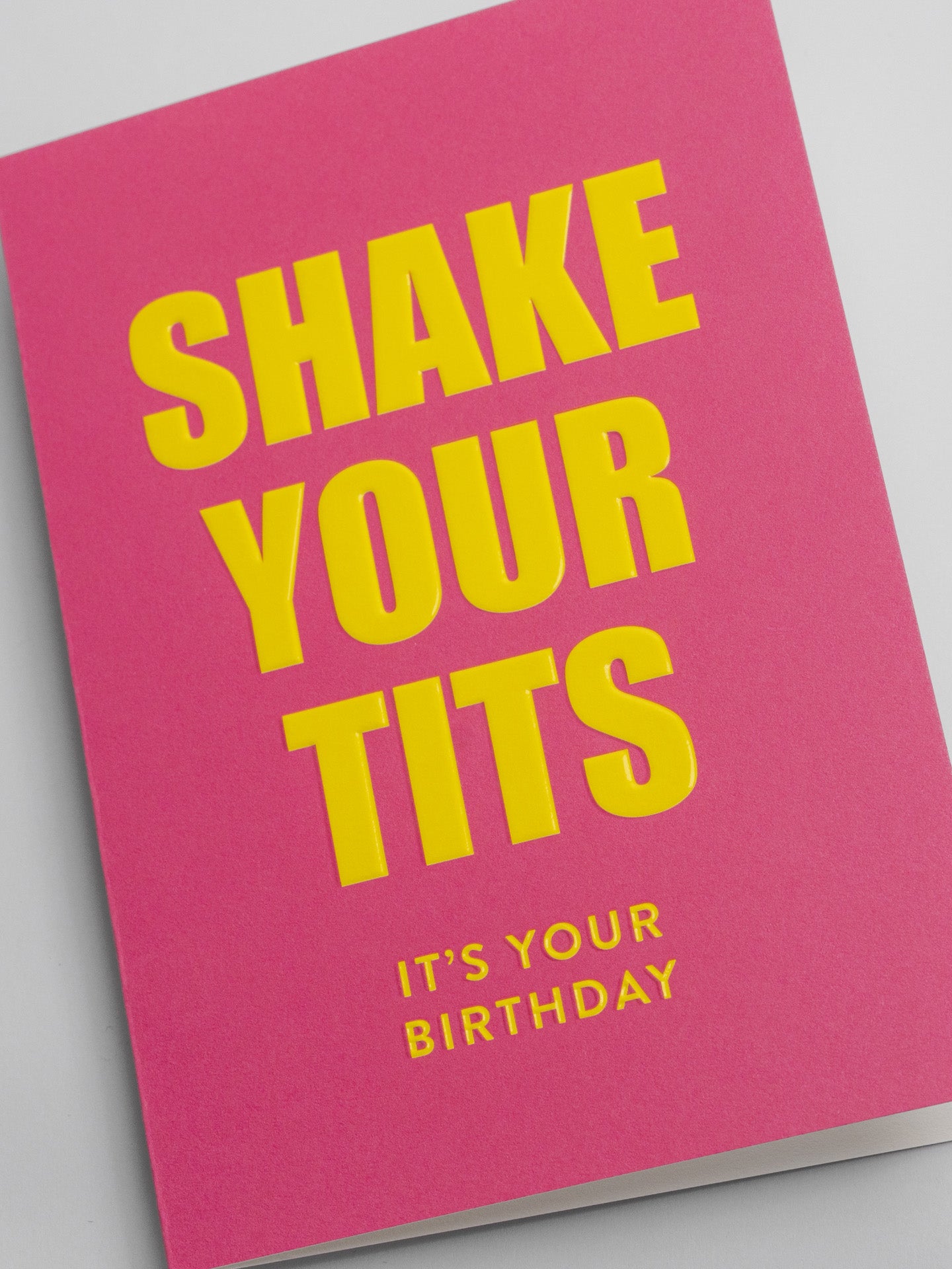 Shake your tits birthday card by Postco