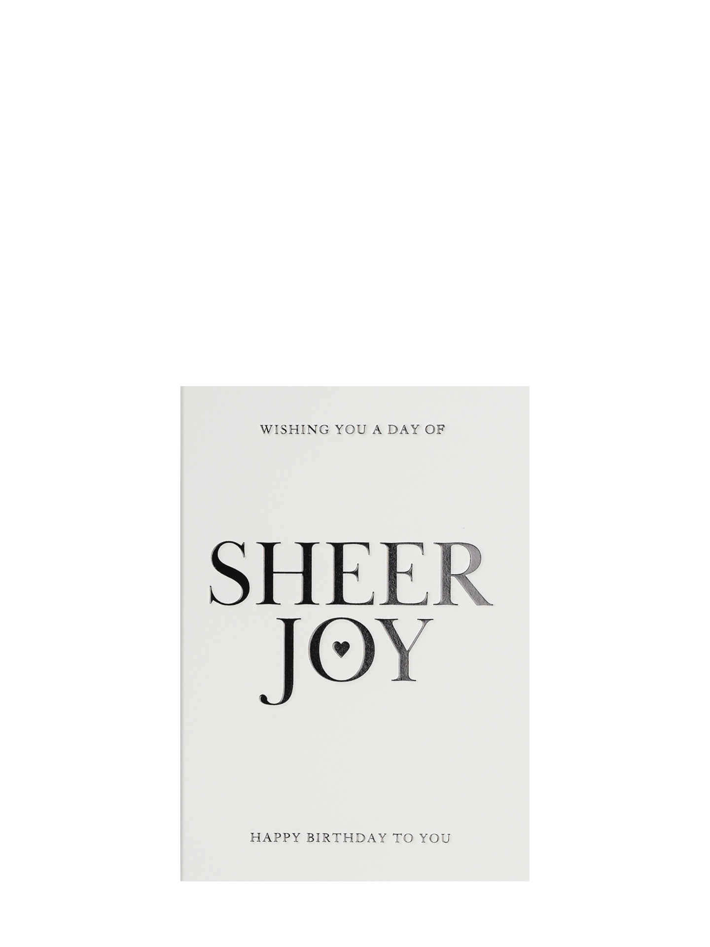 Sheer joy birthday card