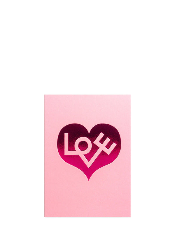 Pink heart love & friendship card