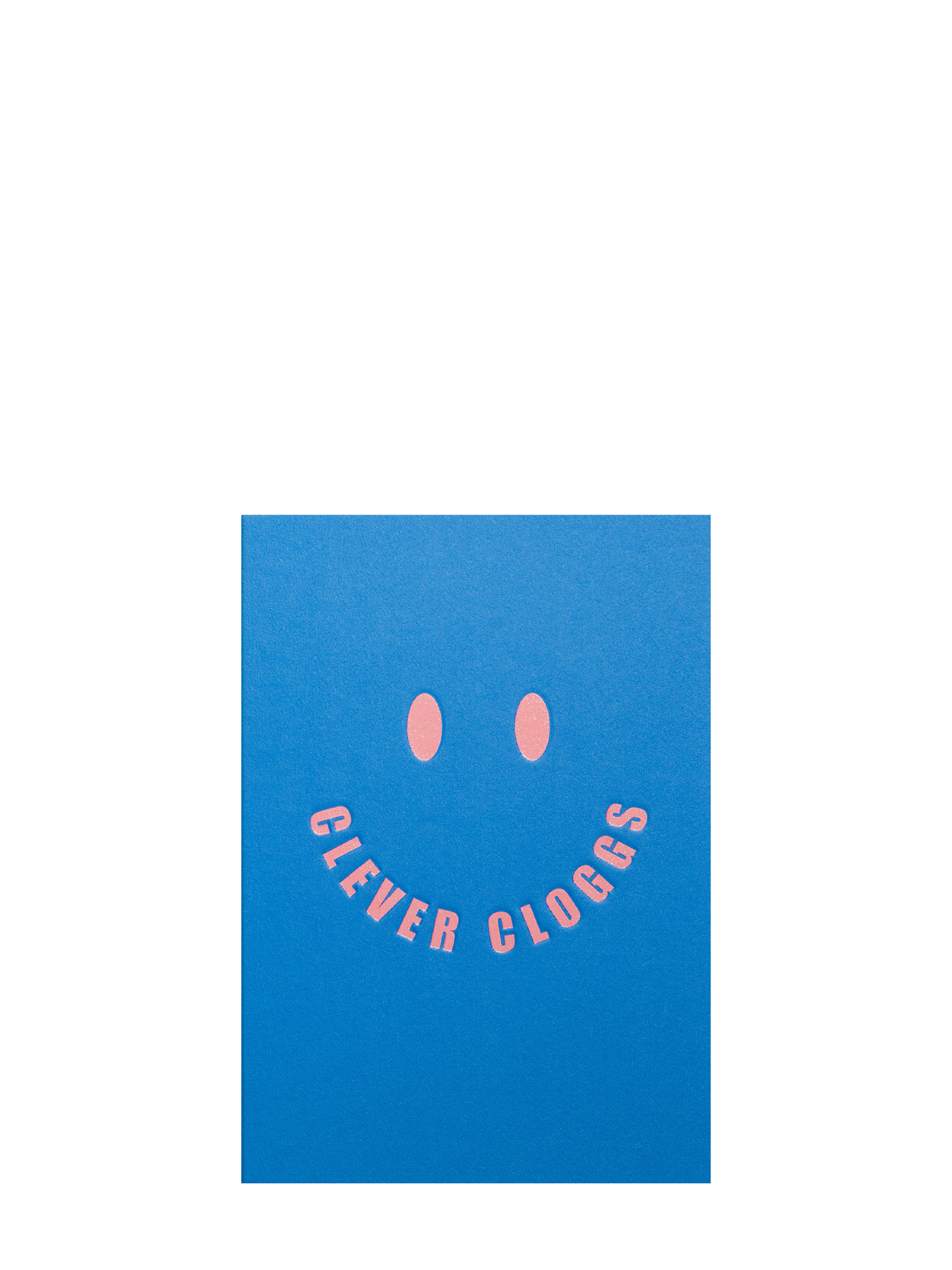 Clever cloggs smiley blue graduation card