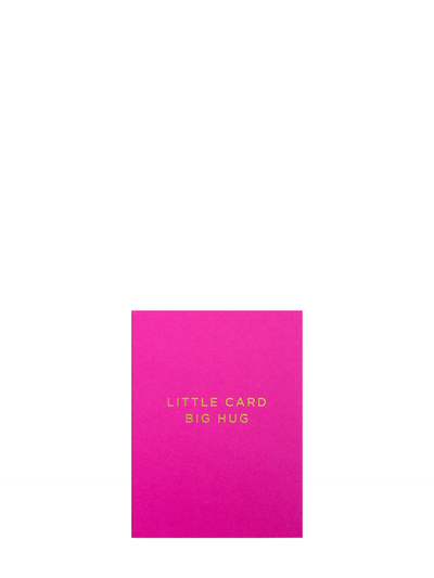 Little card big hug, pink mini love & friendship card