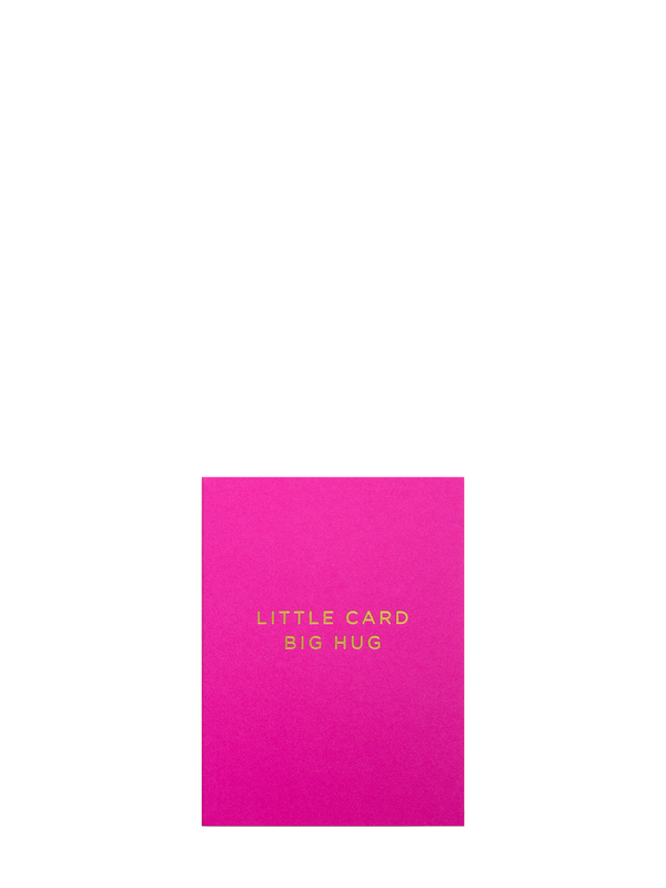 Little card big hug, pink mini love & friendship card