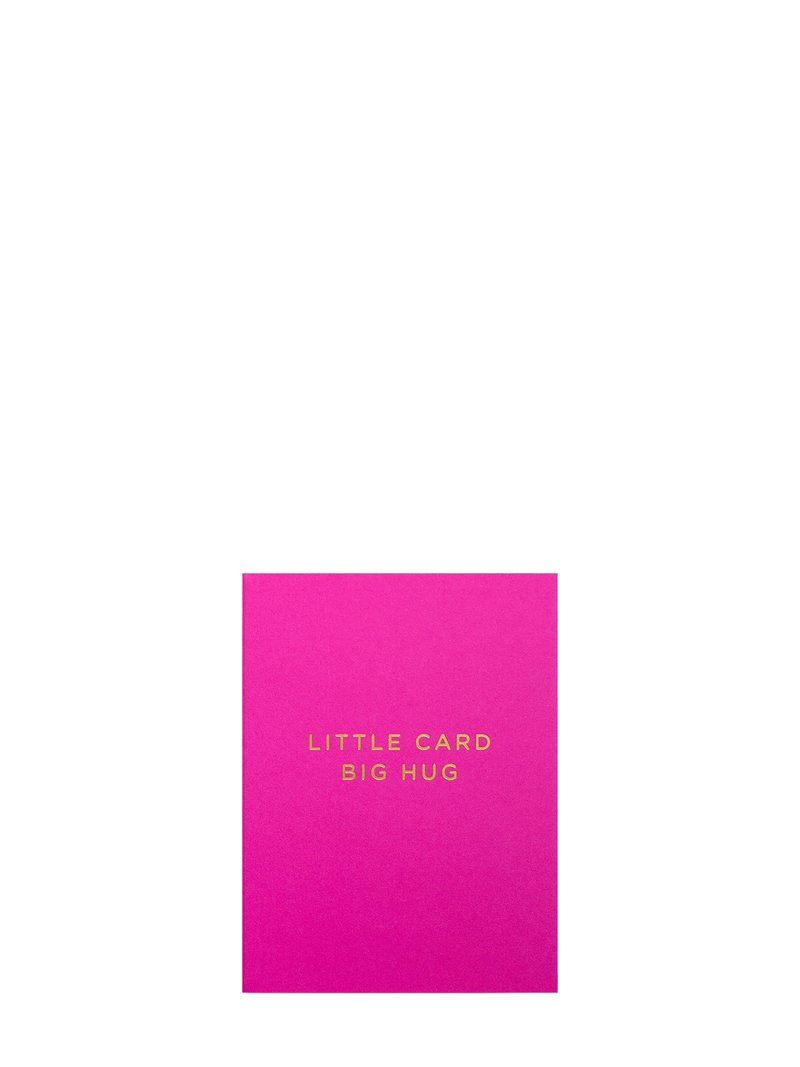 Little card big hug, pink mini love & friendship card