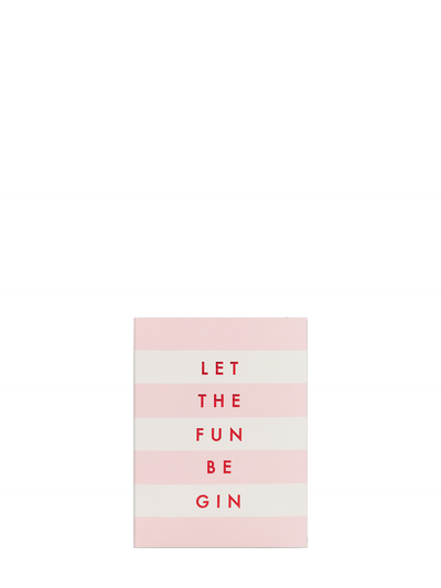 Let the fun be gin, pink mini card for all occasions