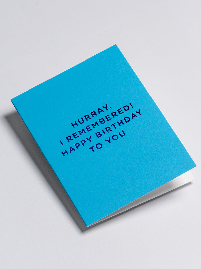Hurray! I remembered birthday mini card