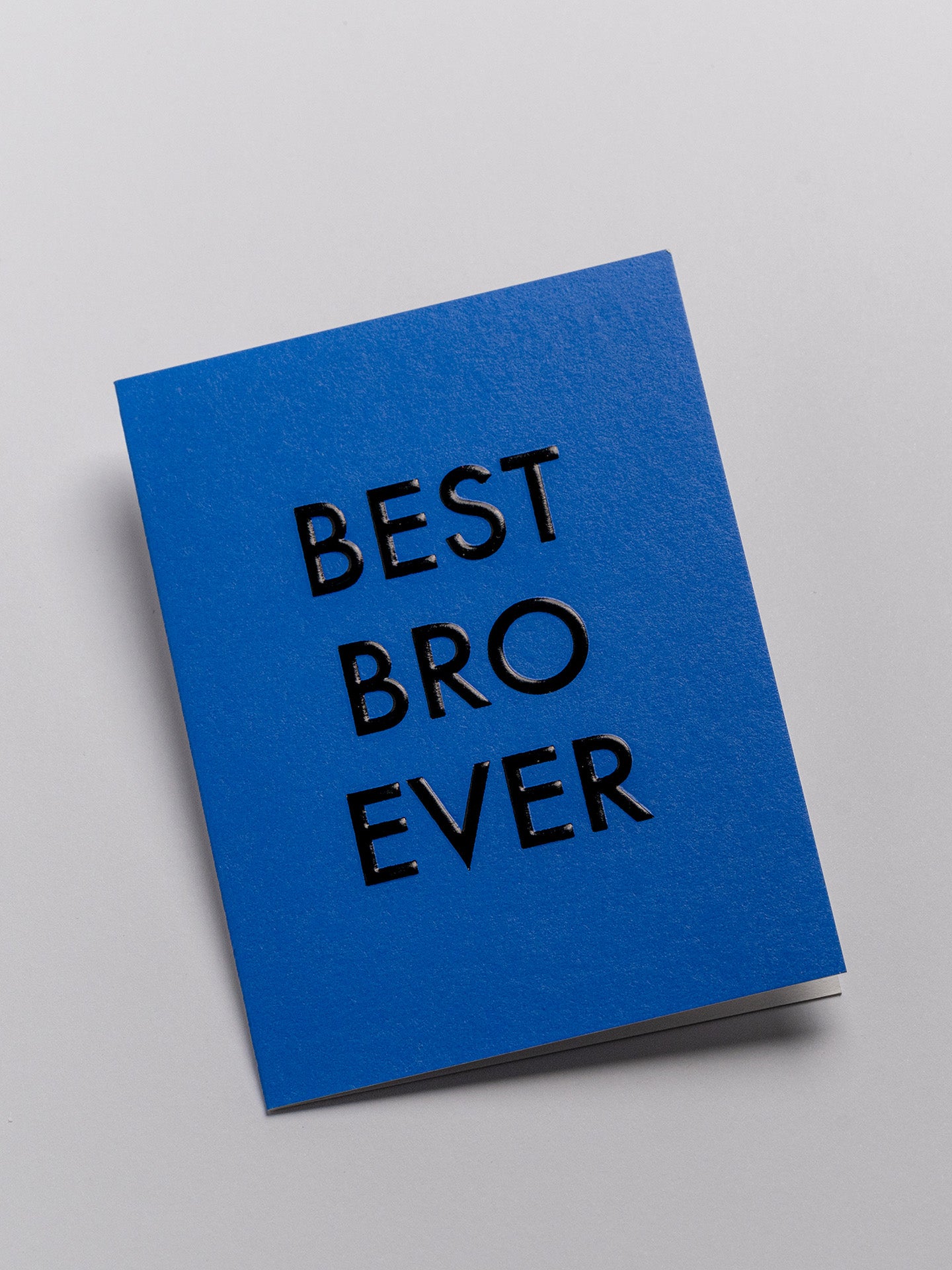 Best Bro Ever love & friendship blue mini card by Kelly Hyatt