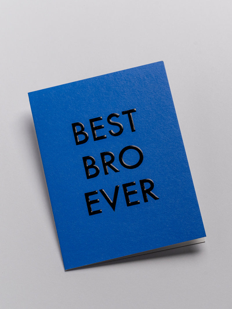 Best Bro Ever love & friendship blue mini card