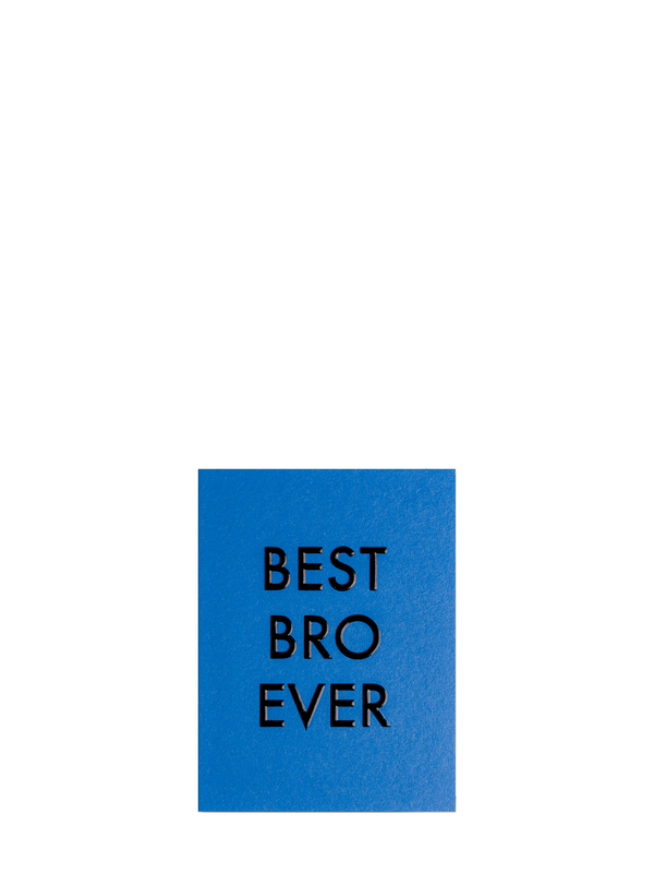 Best Bro Ever love & friendship blue mini card