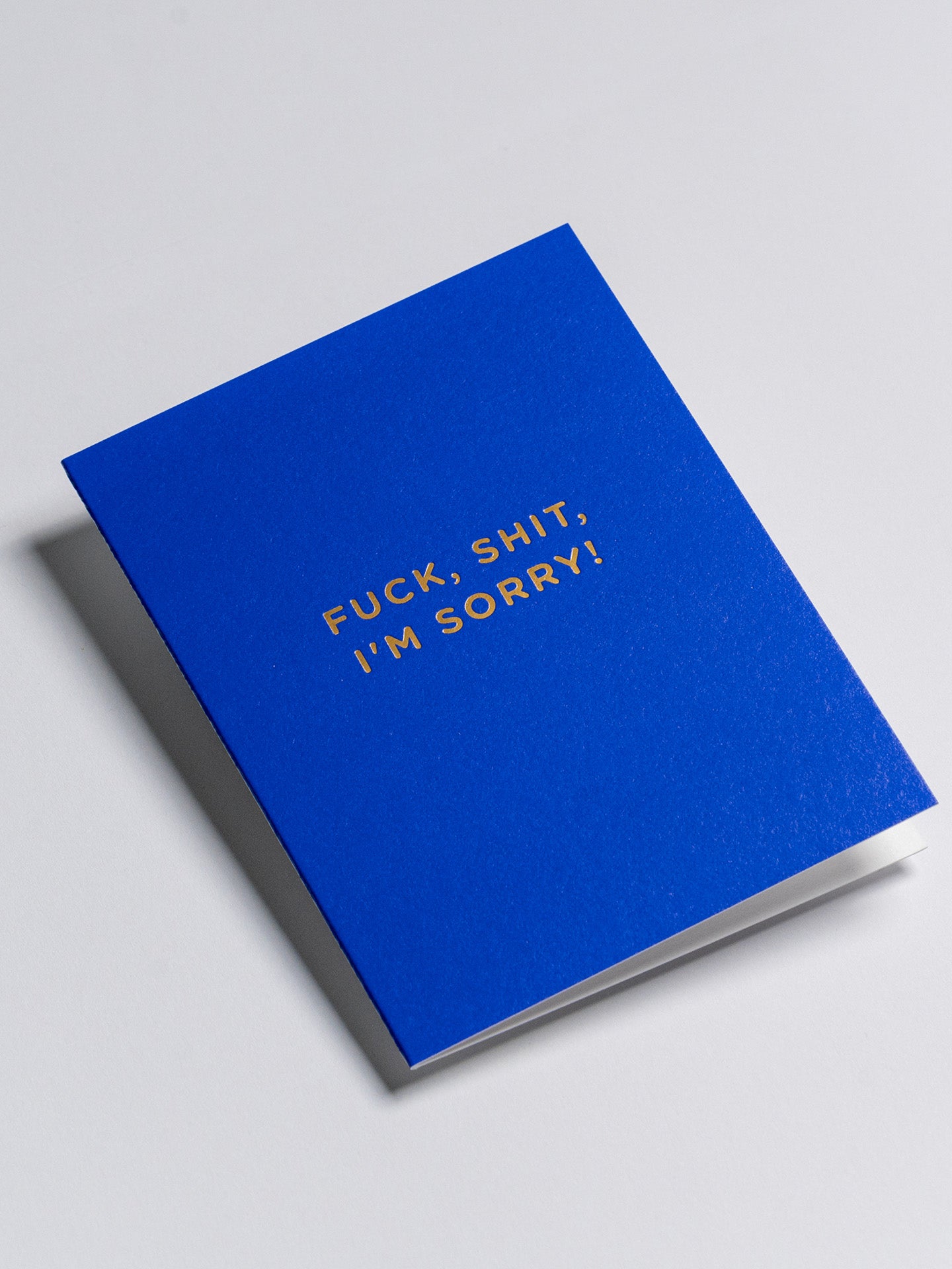 Fuck, Shit, I'm Sorry! blue sympathy mini card