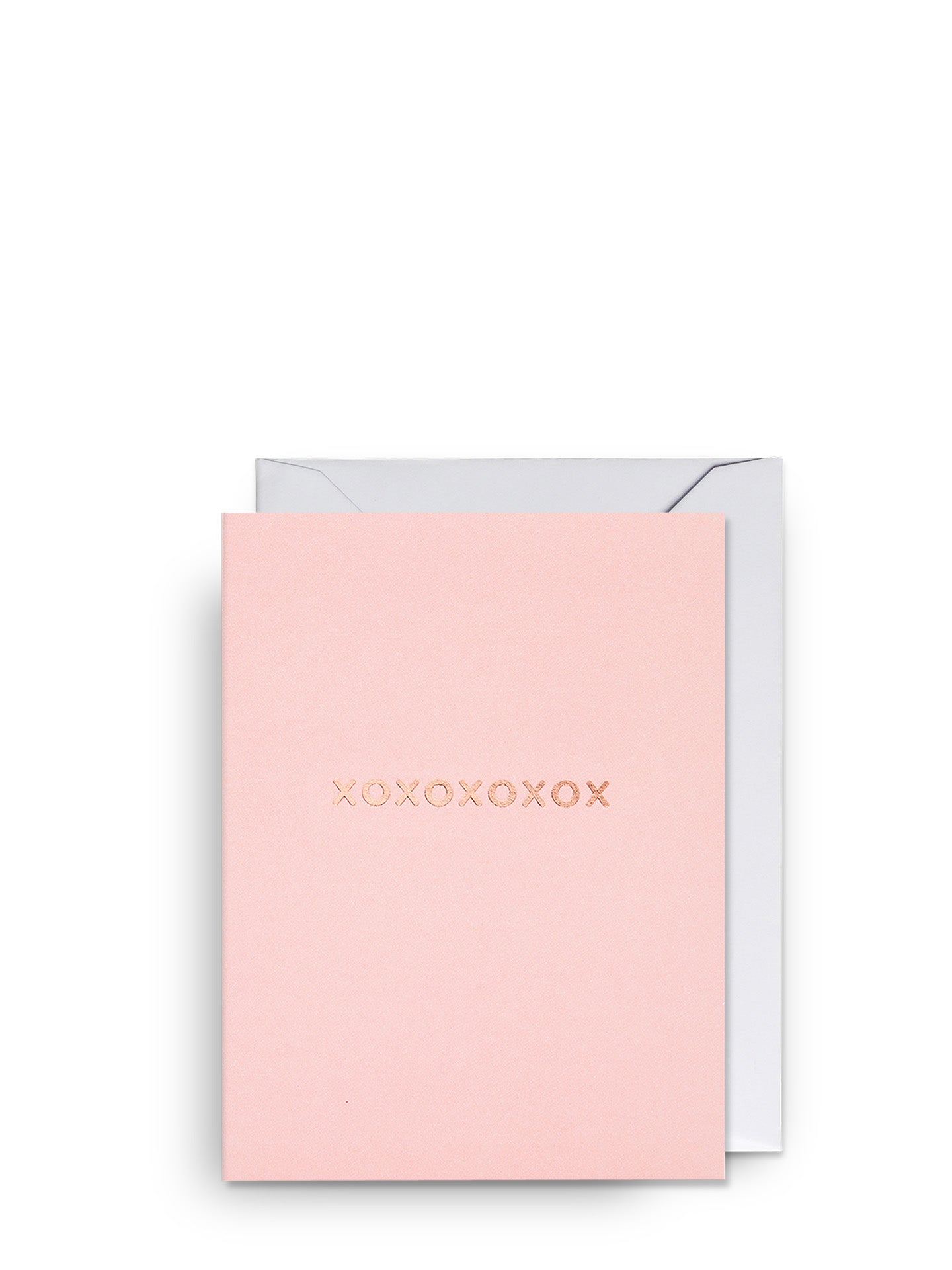 XOXOXOXOX pink mini love & friendship card