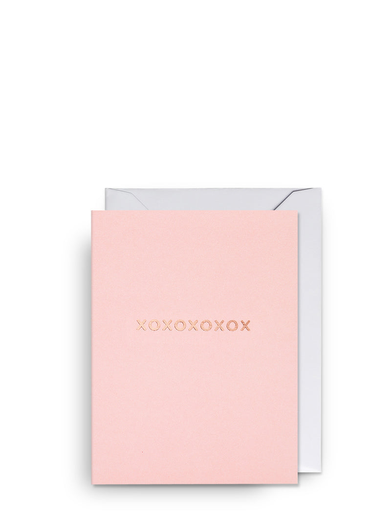 XOXOXOXOX pink mini love & friendship card