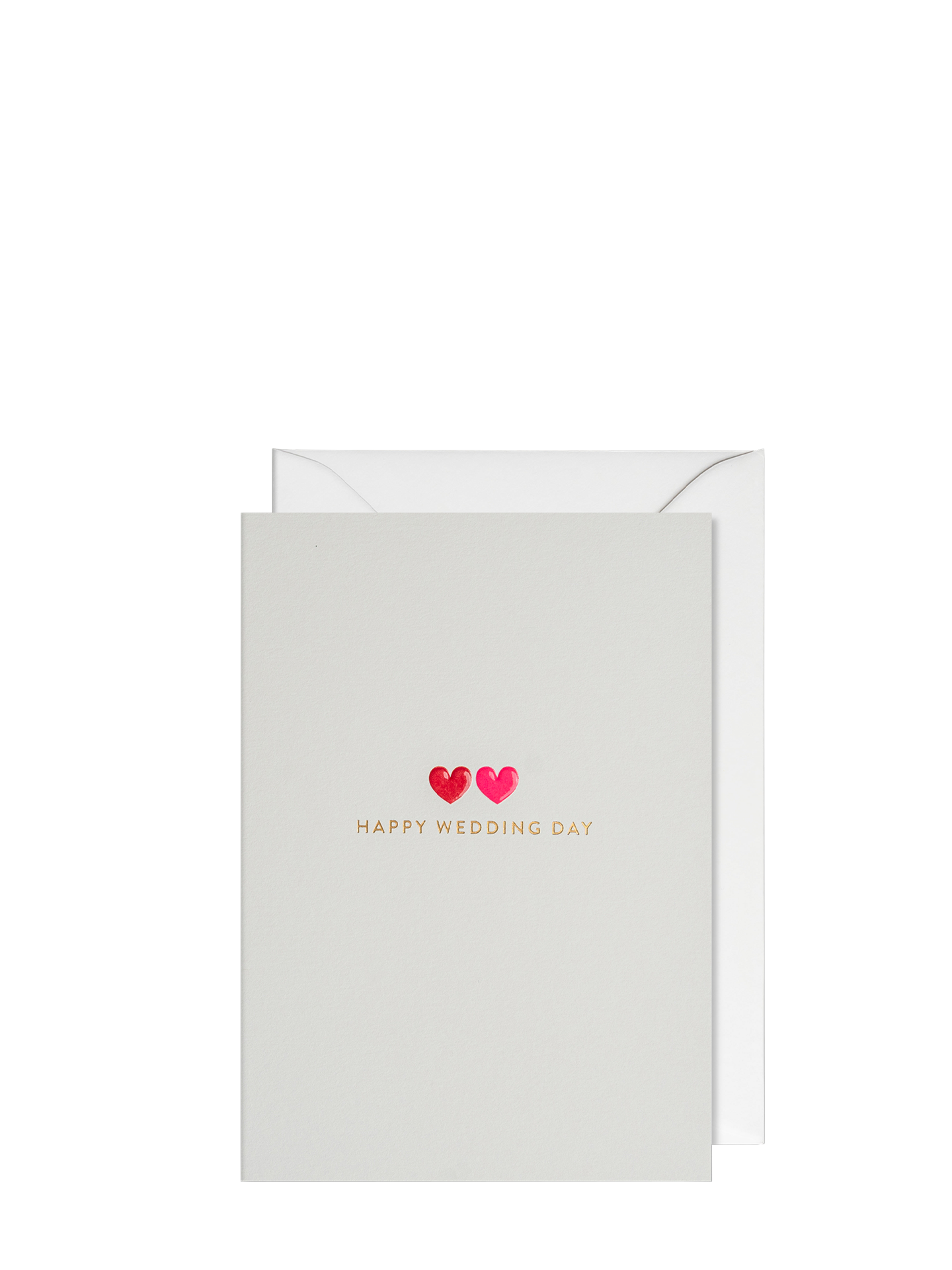 Minimalist hearts motif wedding card