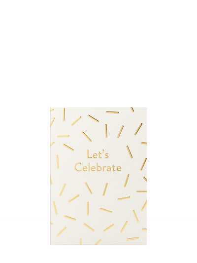 Golden Confetti Let's Celebrate All Occasions Card
