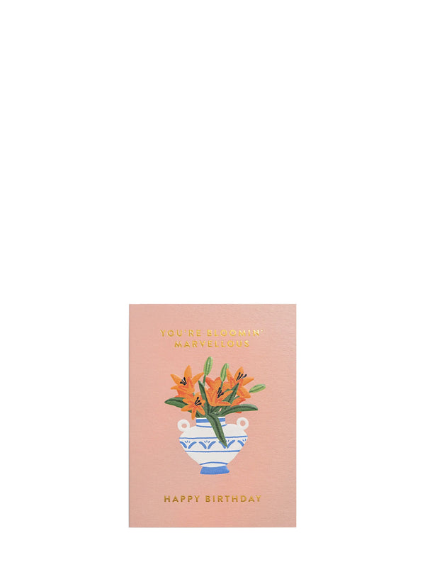 You're Bloomin' Marvellous Mini Birthday Card by Ruby Taylor