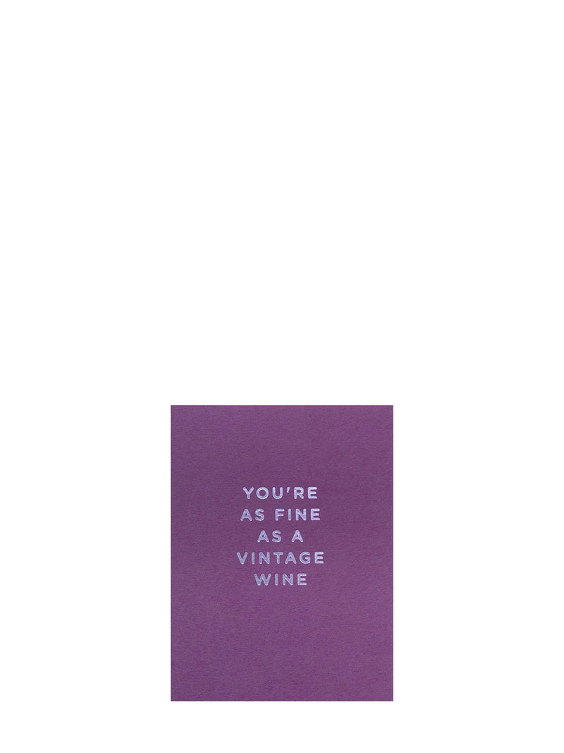 As fine as A vintage wine mini birthday card