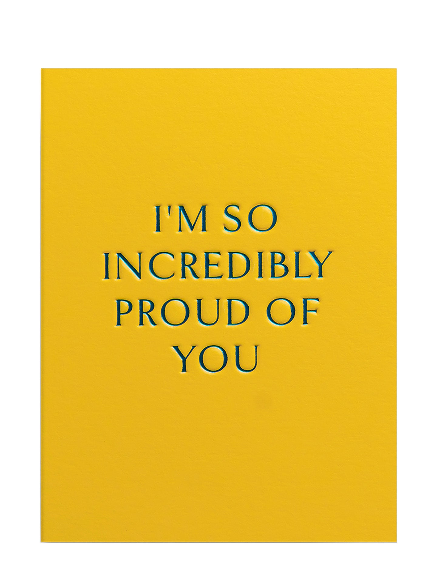 So proud, yellow mini graduation card