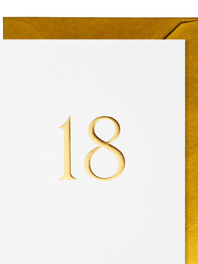 18th Milestone mini birthday card