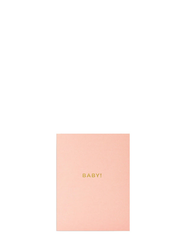 Baby pink, mini new baby card