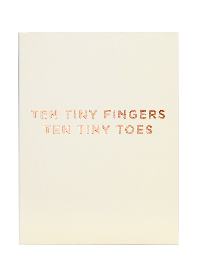 Ten tiny fingers ten tiny toes  mini new baby card