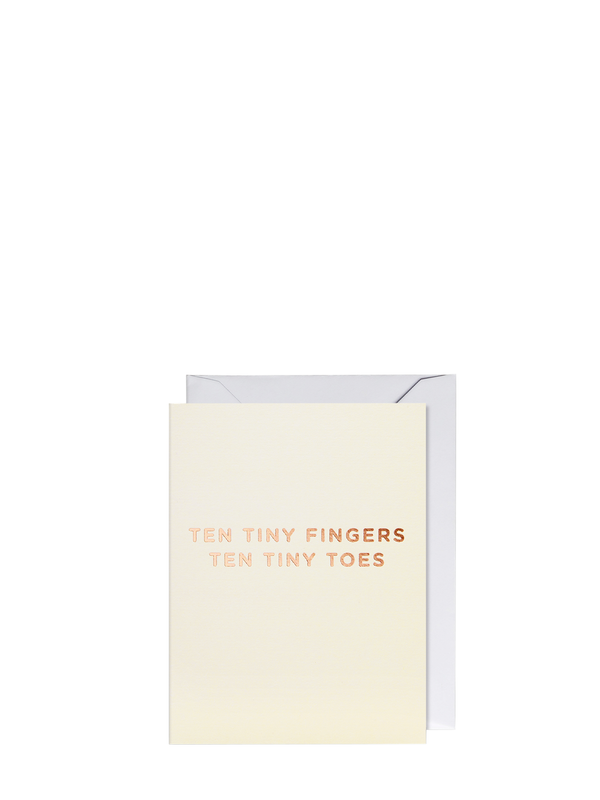 Ten tiny fingers ten tiny toes  mini new baby card