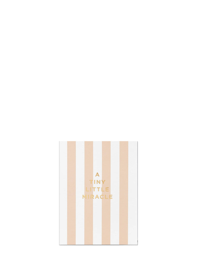 A Tiny Little Miracle New Baby Mini Card, pink or blue
