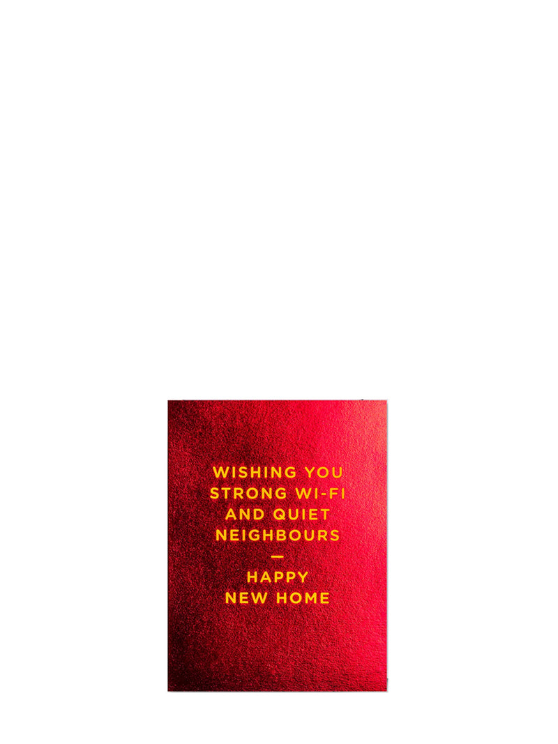 Strong wi-fi, mini new home card