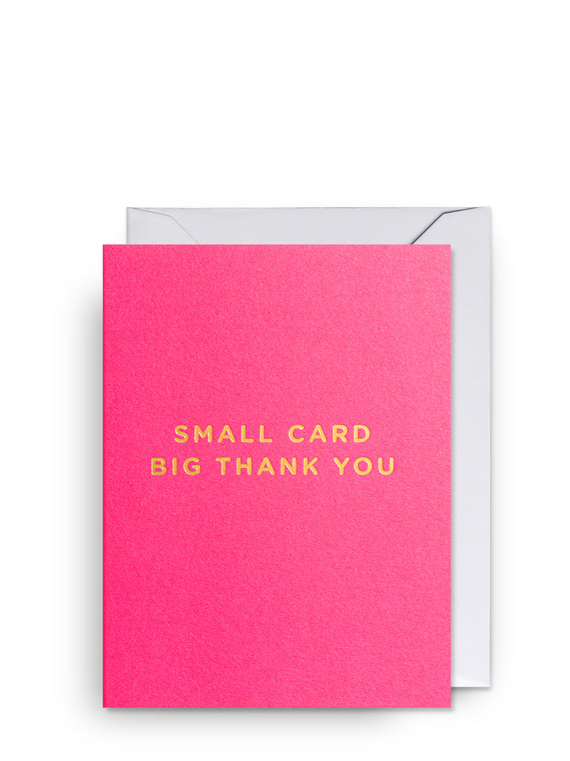 Big thank you magenta mini thank you card