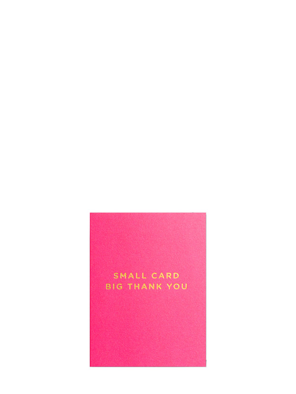 Big thank you magenta mini thank you card