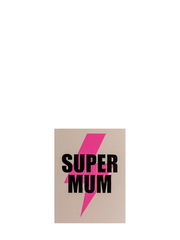 Super Mum lightning flash mini Mother's day card