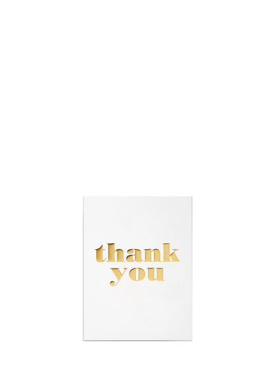 Golden thank you mini card