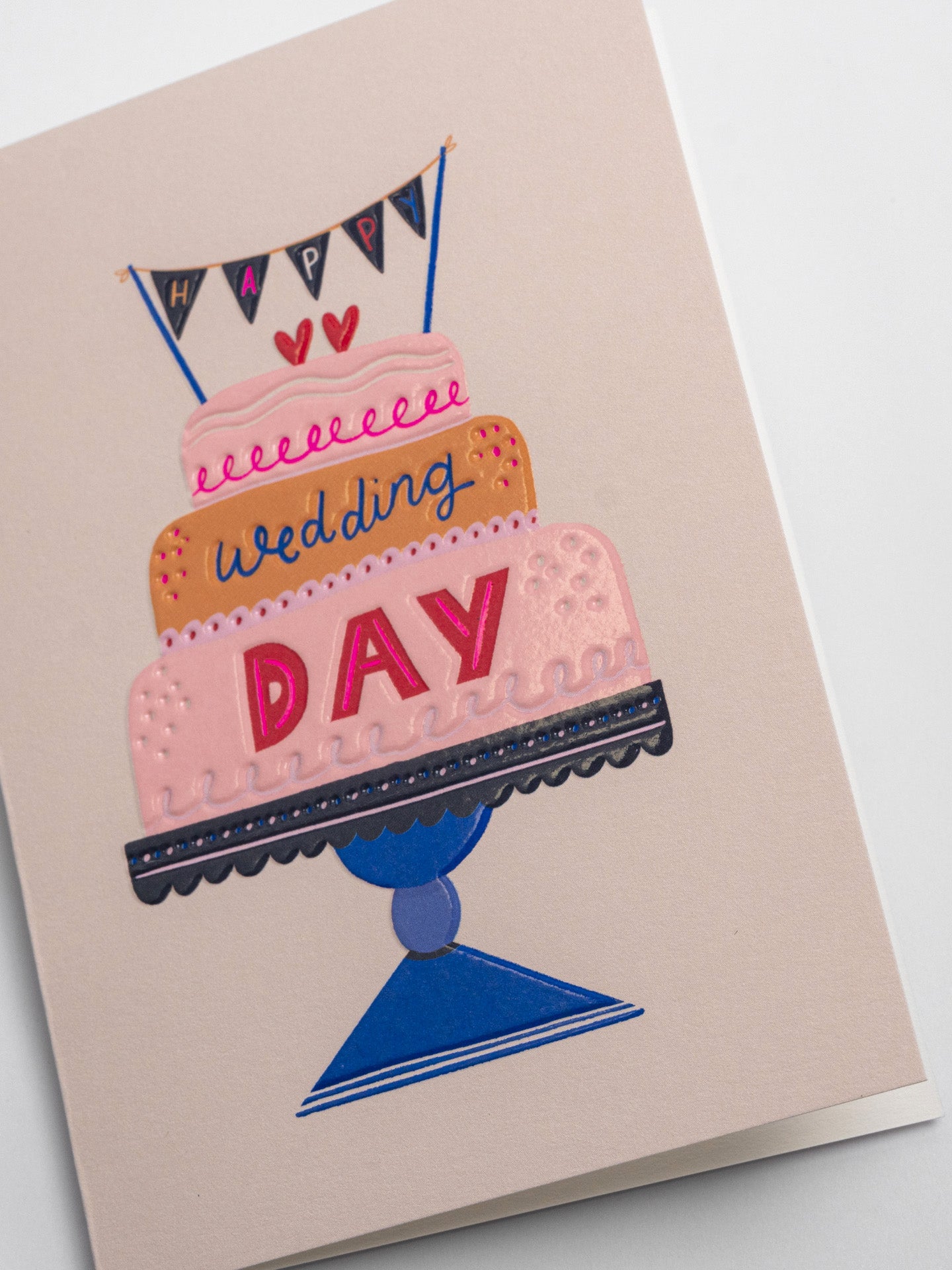 Happy Wedding Day Cake Wedding Card by Jessica Smith