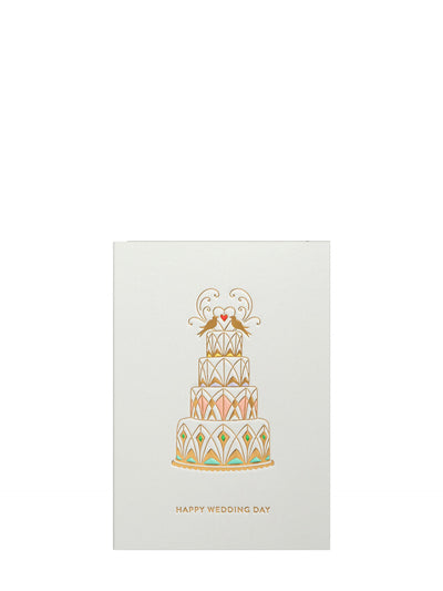 Decorative cake, wedding card