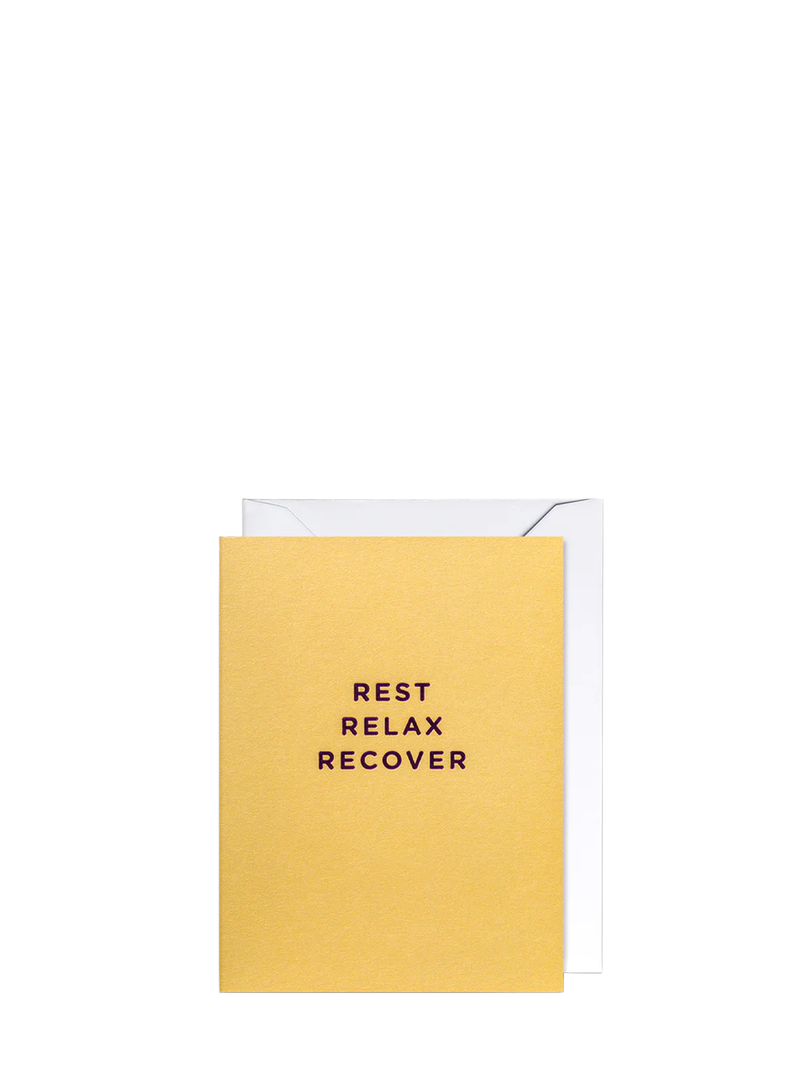 Relax rest recover mini card