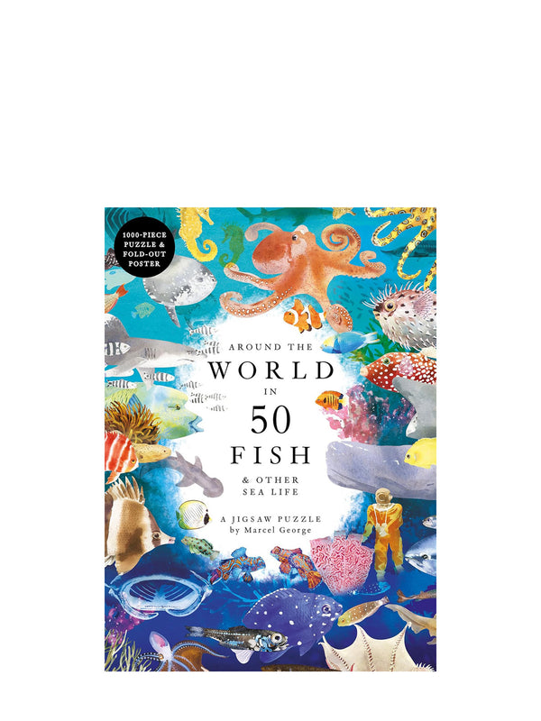 Around the world in 50 fish puzzle, 1000 pieces