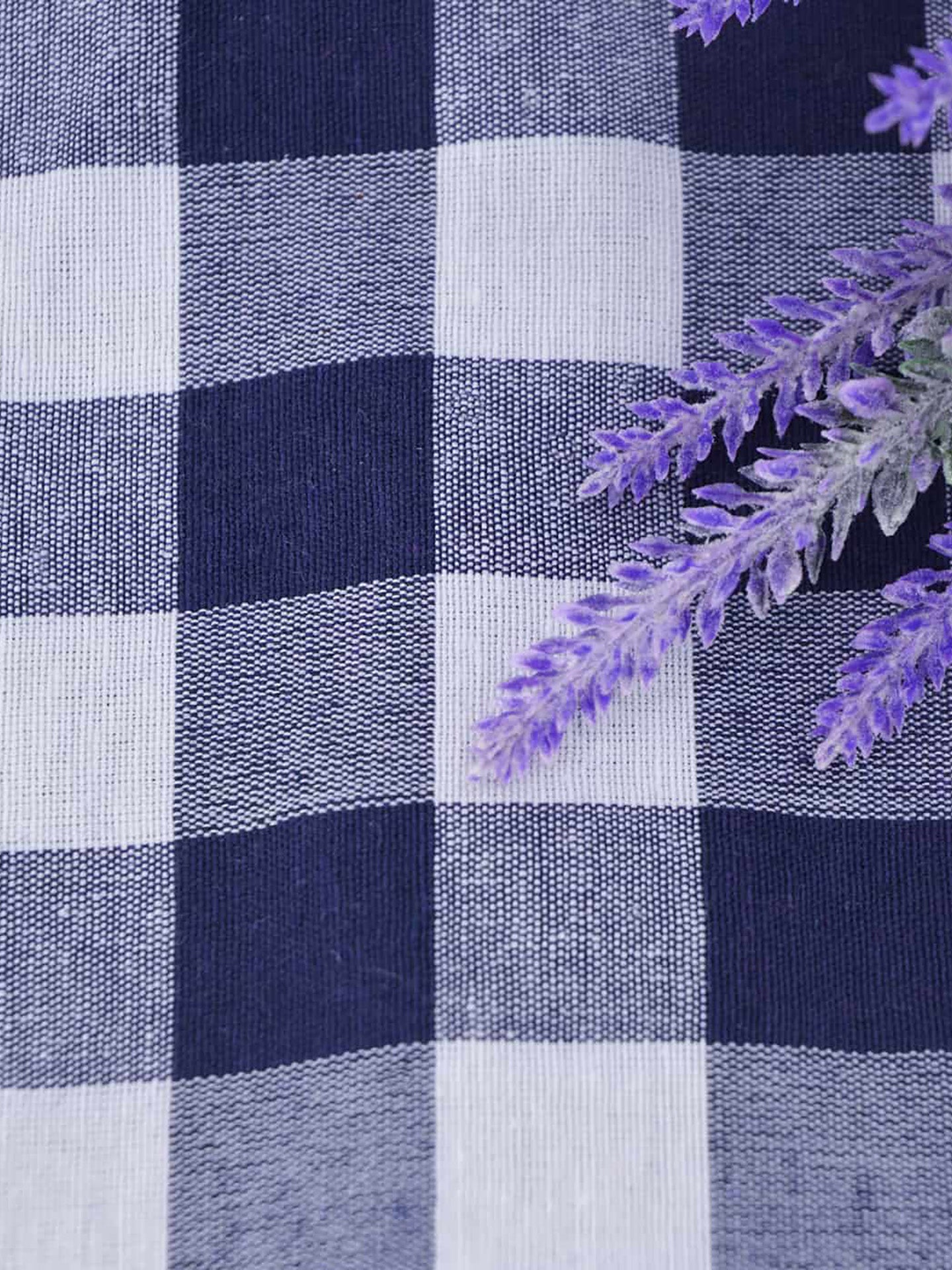 Picnic Tablecloth XL, Grands Carreaux Bleus