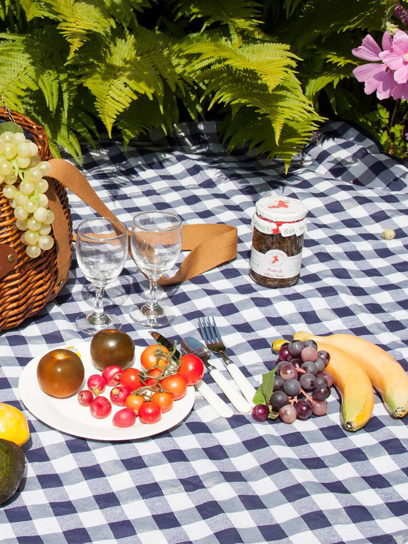 Picnic blanket XL, grands carreaux blue gingham