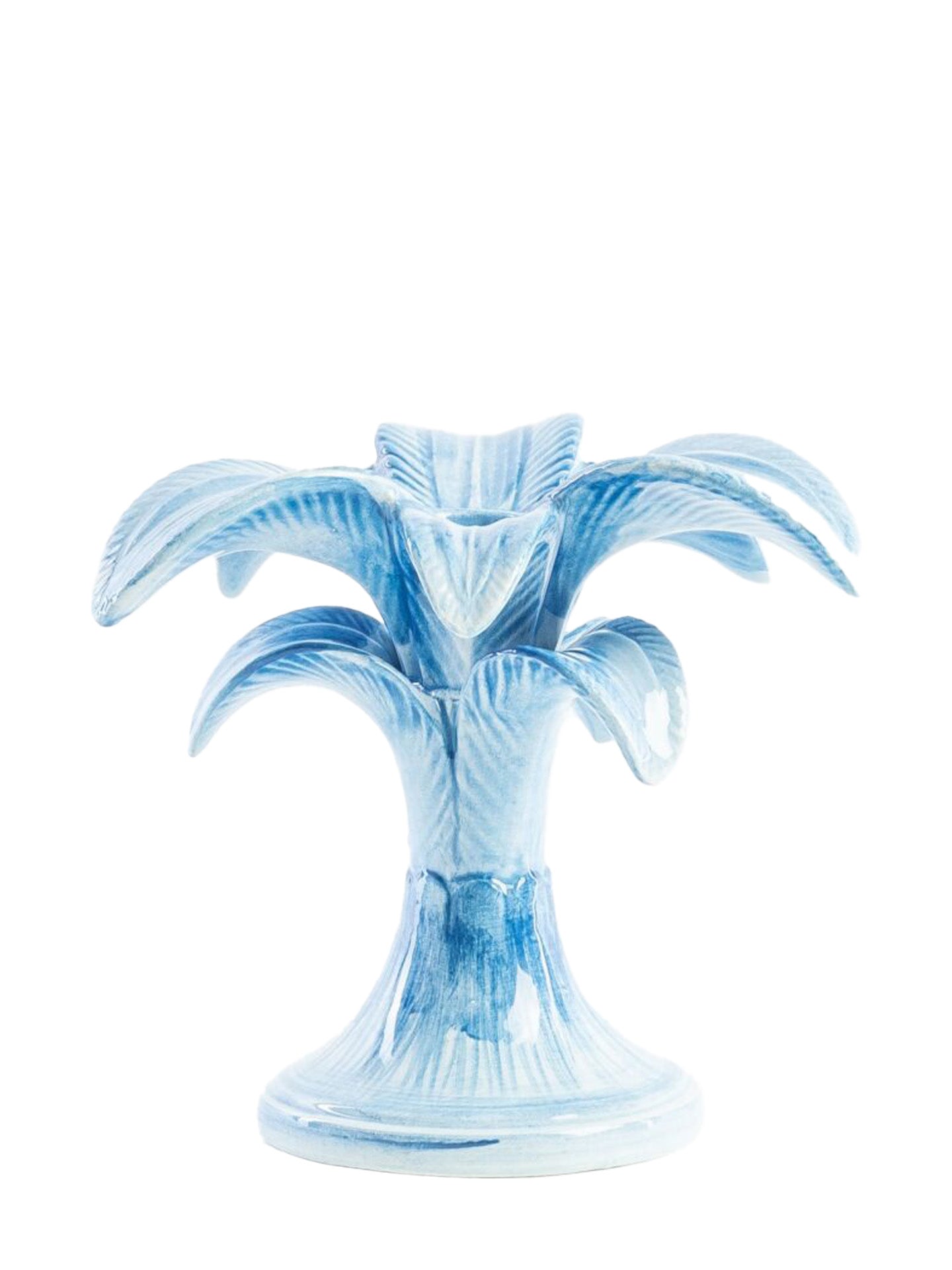 Blue Palm Candleholder, Small