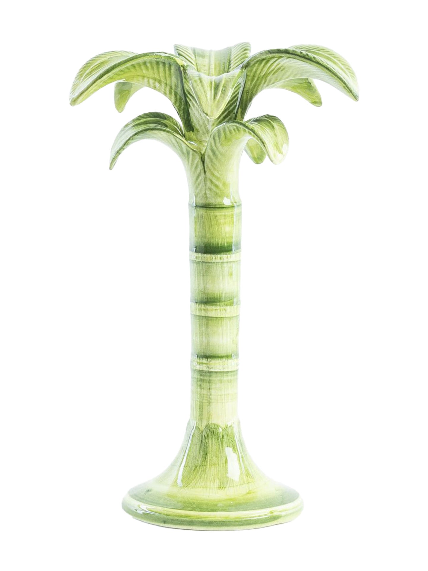 Green Palm Candleholder, Medium