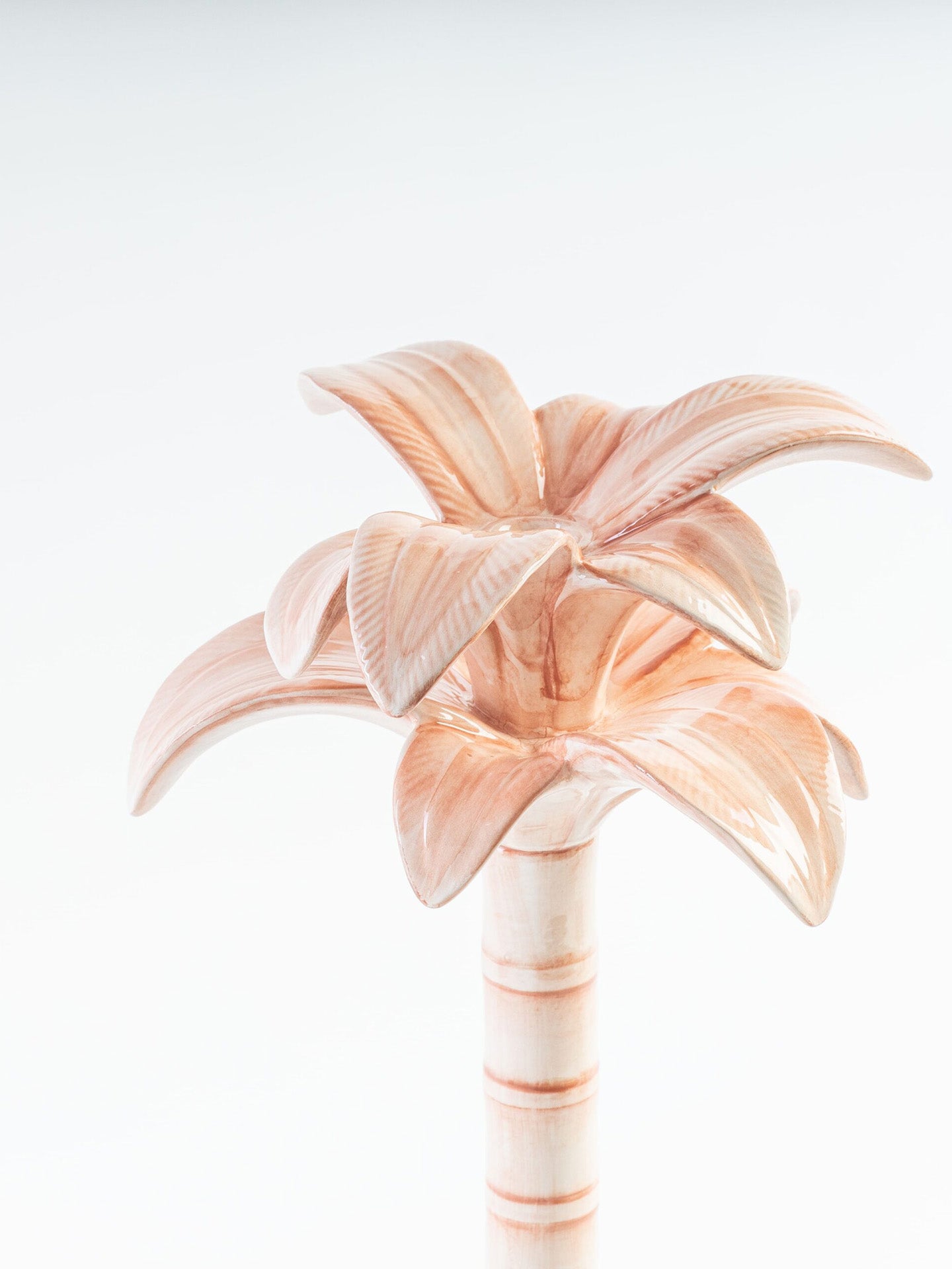 Pink Palm Candleholder, Medium