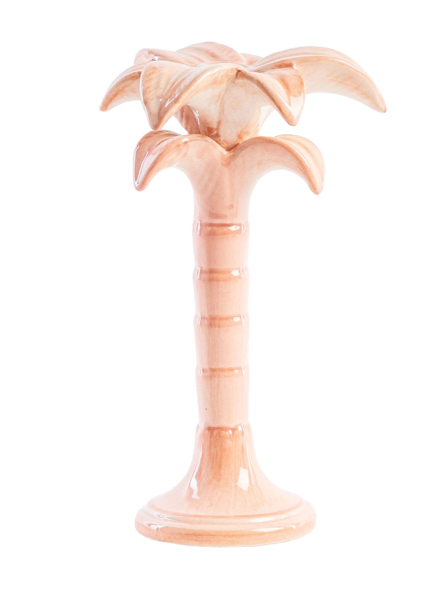 Pink Palm Candleholder, Medium