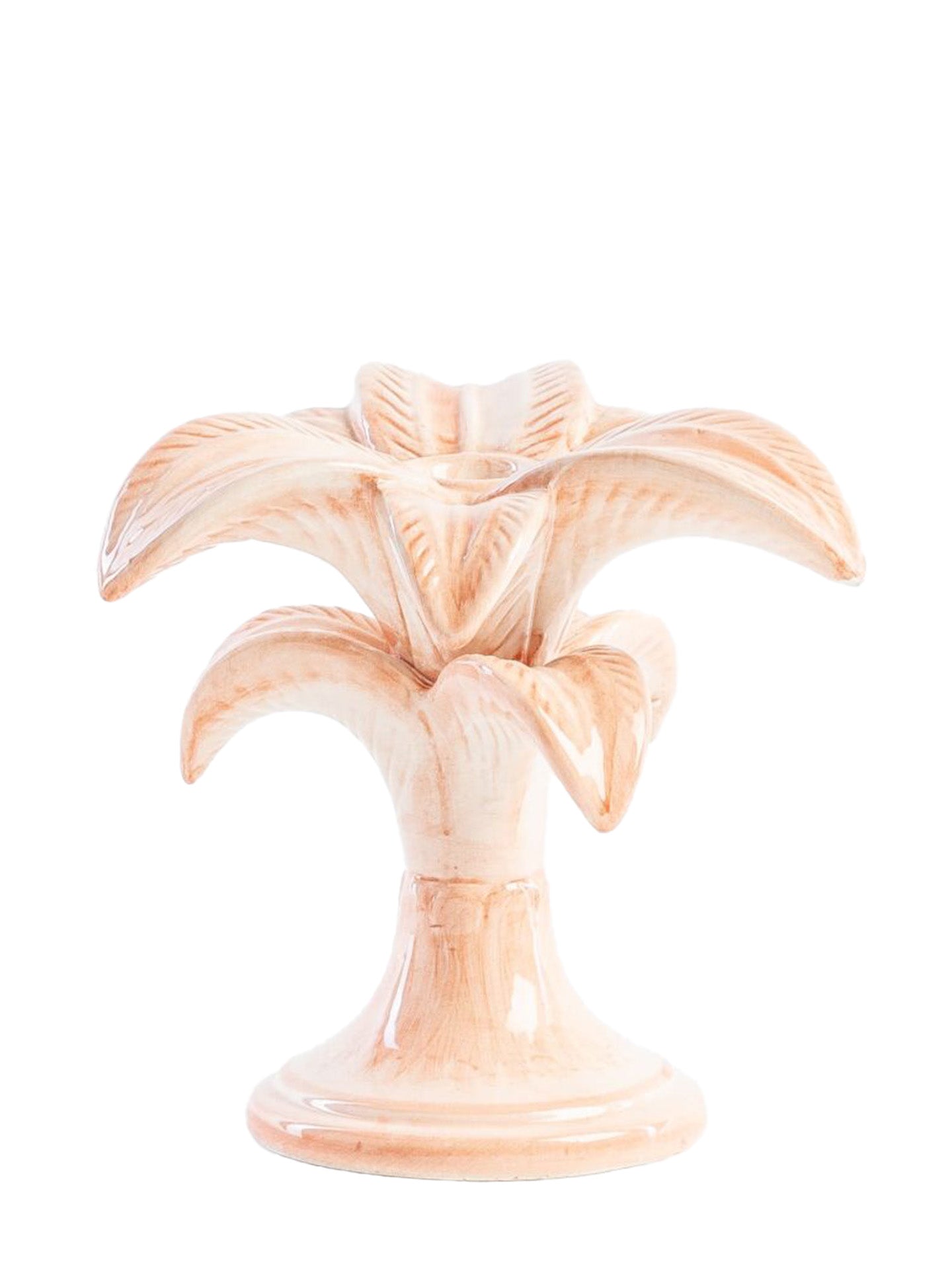 Pink Palm Candleholder, Small