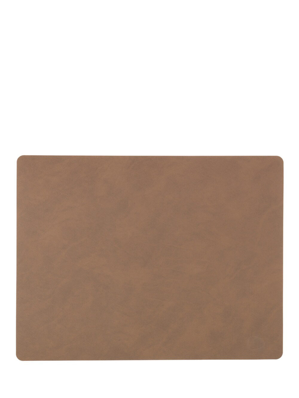 Leather Table Mat Square, cognac