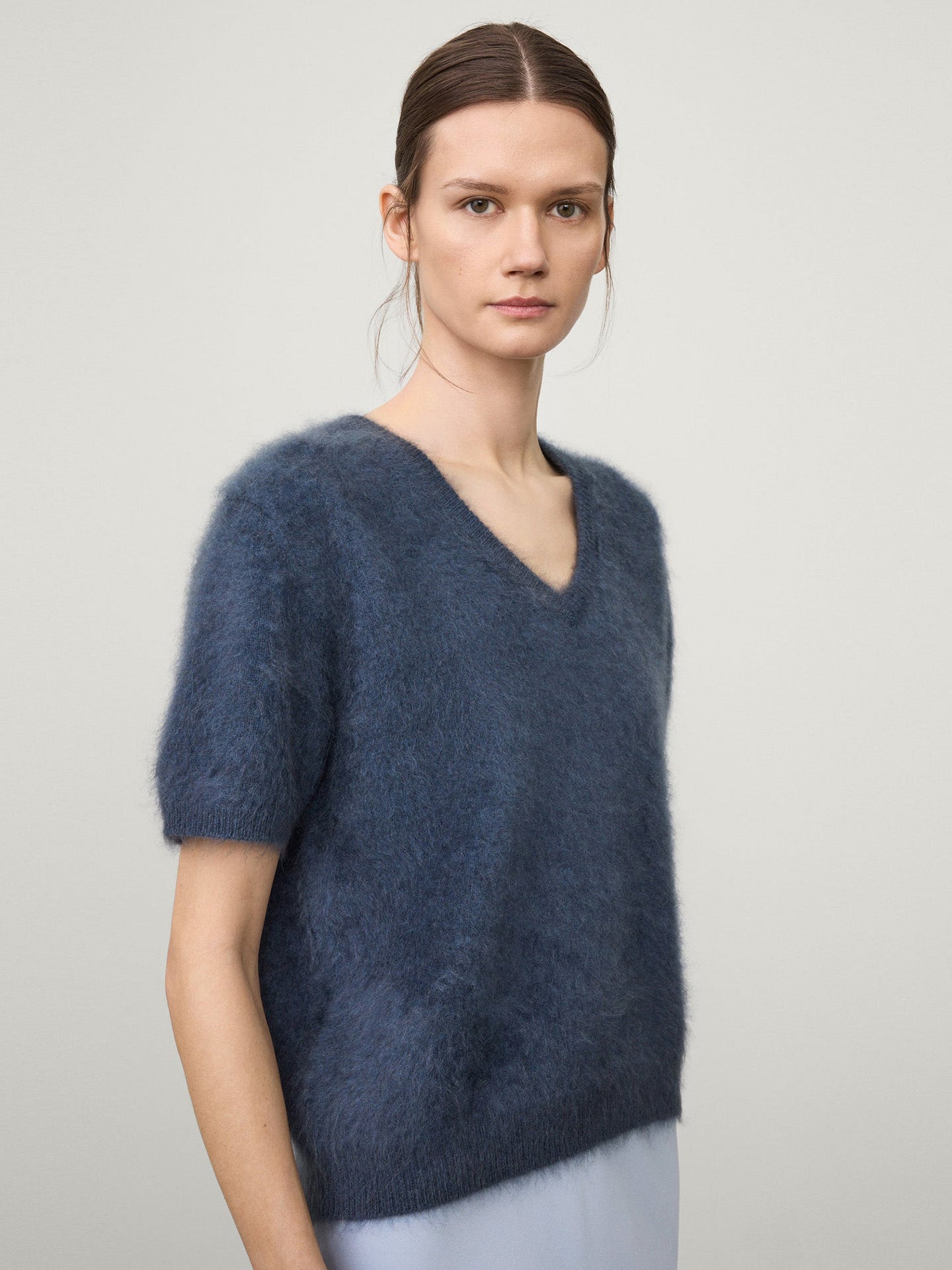Lovisa short-sleeve sweater, nightfall blue