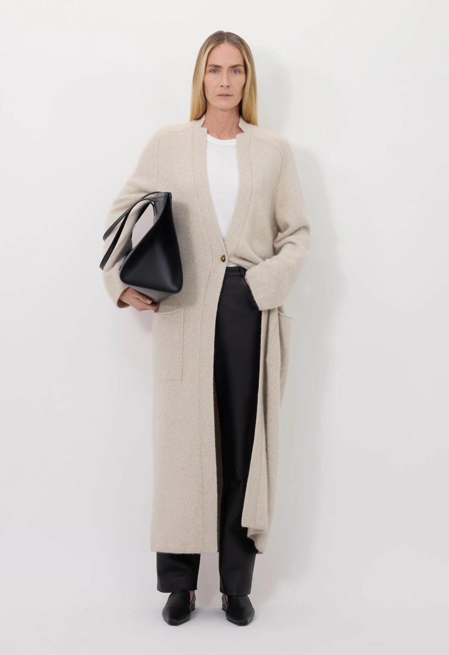 Smet maxi knit cardigan, Ivory