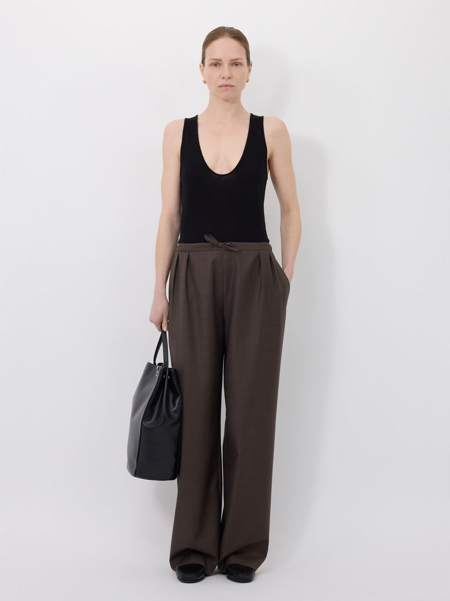 Cove wide pants, Brown