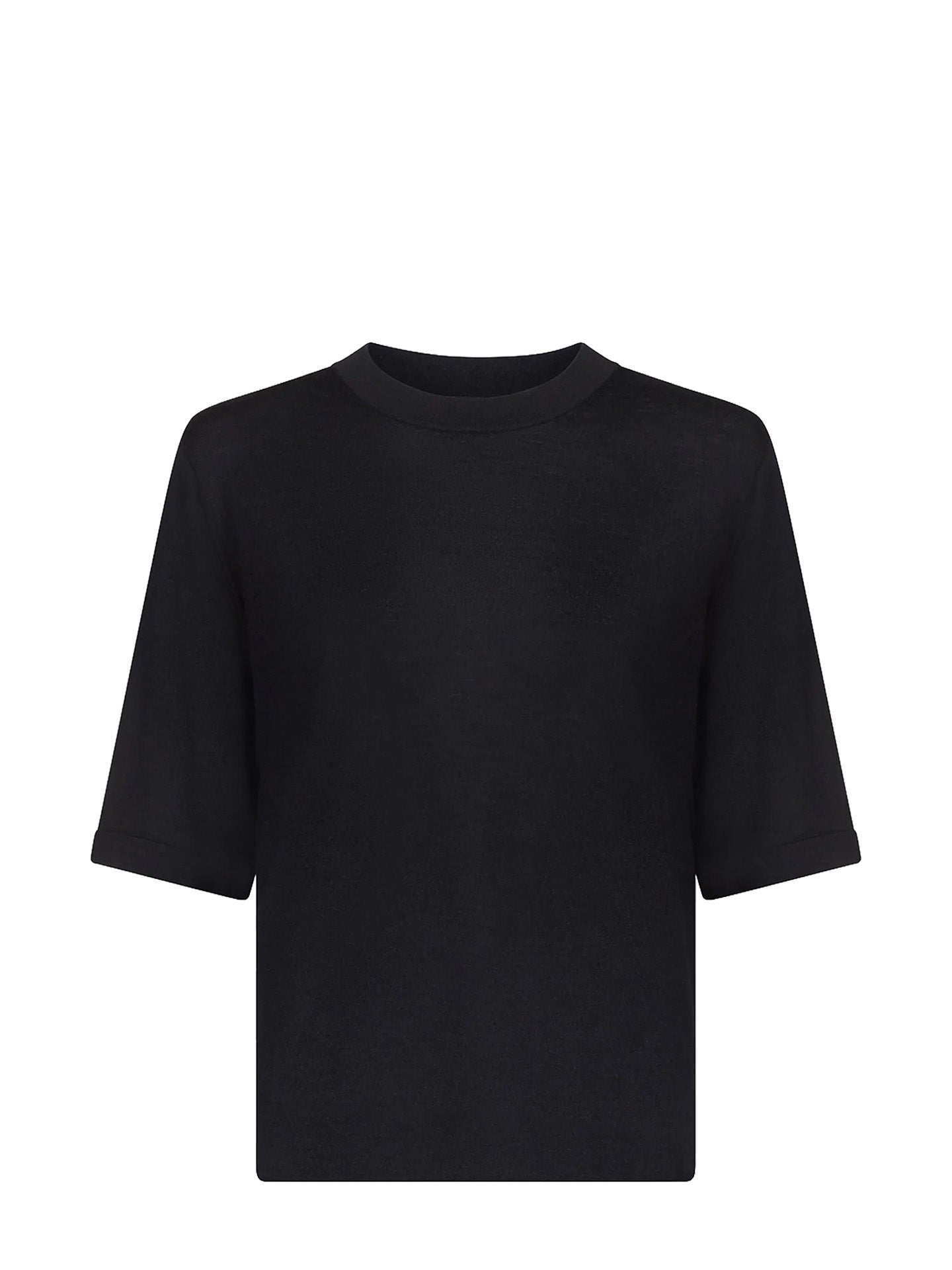 Nala fine short-sleeve-top, black