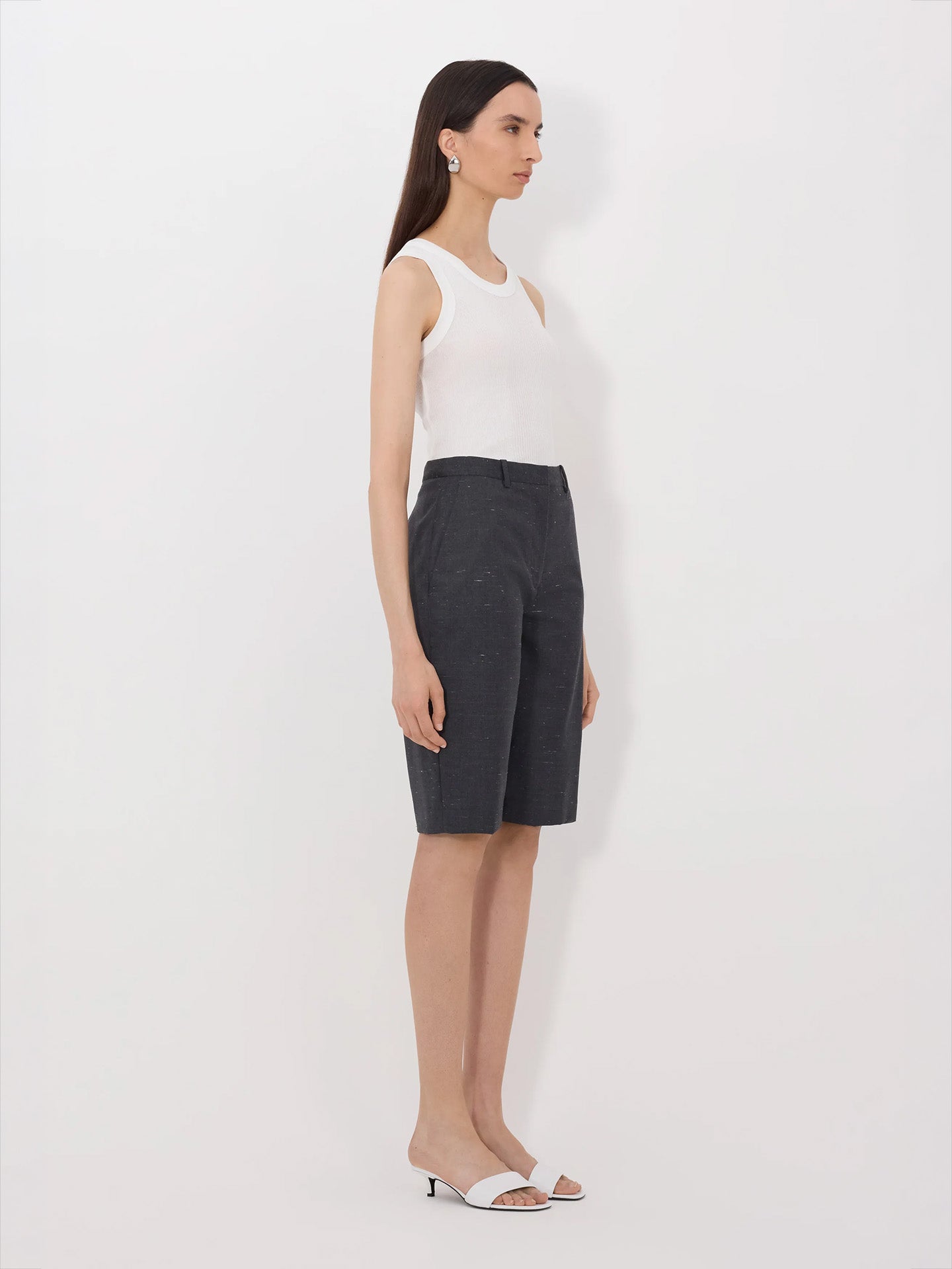 Ray tailored bermuda shorts, grey