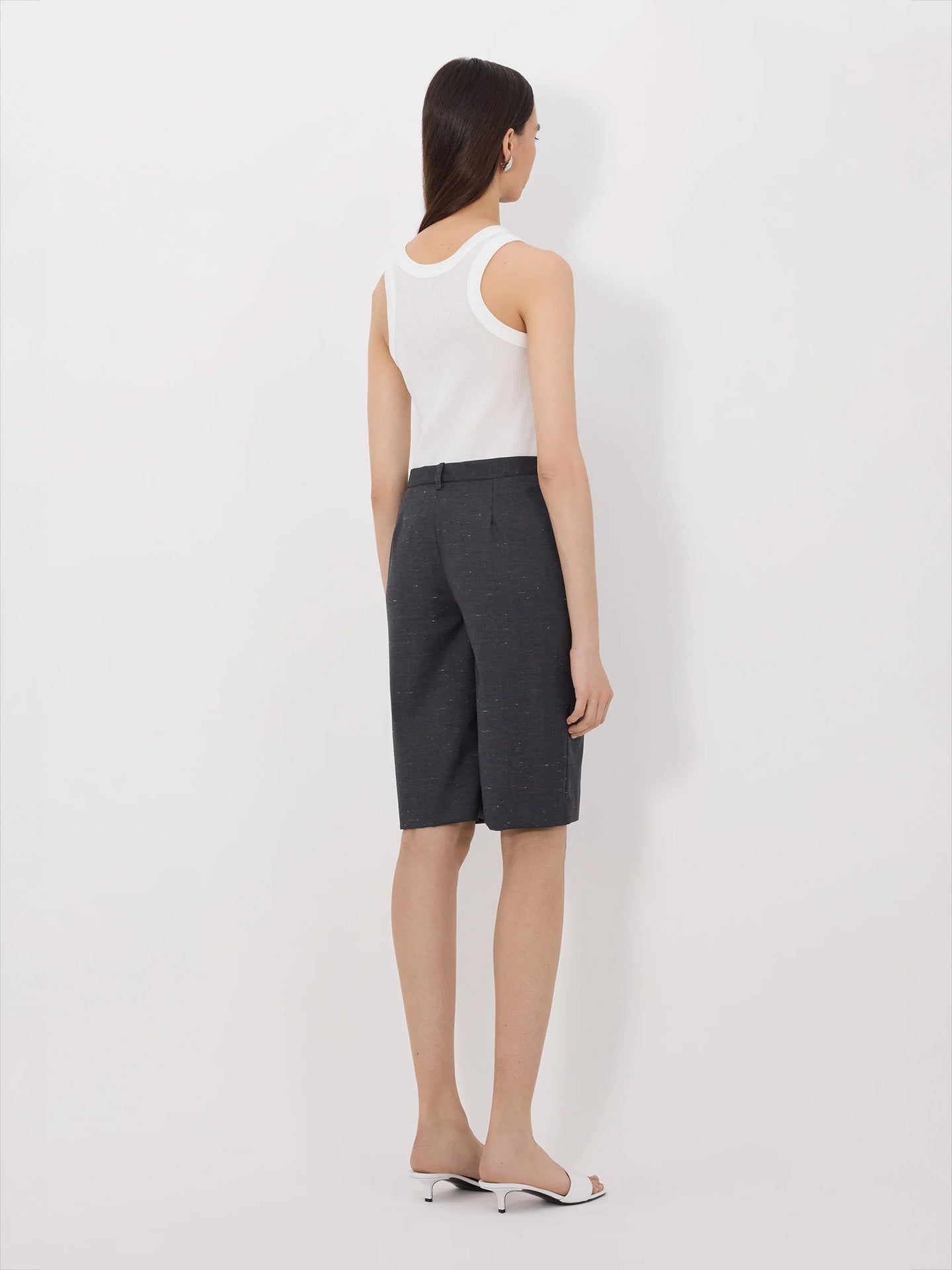Ray tailored bermuda shorts, grey