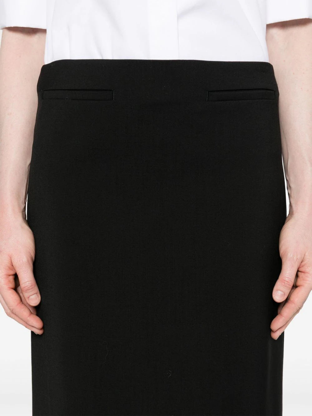 LUIGIA wool skirt, black